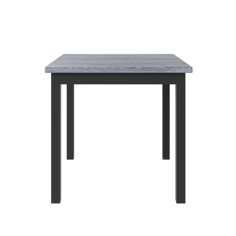 TOPMAX 5-Piece Counter Height Dining Set, Wood Table  Chairs Stools W Footrest