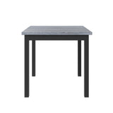 TOPMAX 5-Piece Counter Height Dining Set, Wood Table  Chairs Stools W Footrest
