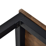 Dining Table Chair And Bench Set 6 Wooden Steel Frame Industrial Style Kitchen Dining Table Set
