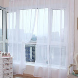Solid Color Glass Mesh Curtains Transparent Color Ready-made Curtain Punch-free
