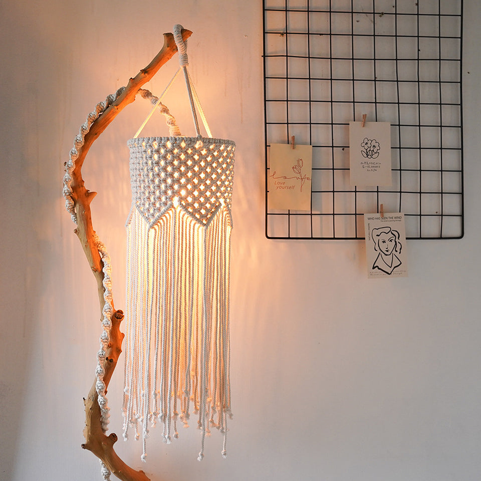 Hand-woven Home Chandelier Homestay Hotel Wedding Decoration Lampshade Bohemian Tapestry Lighting